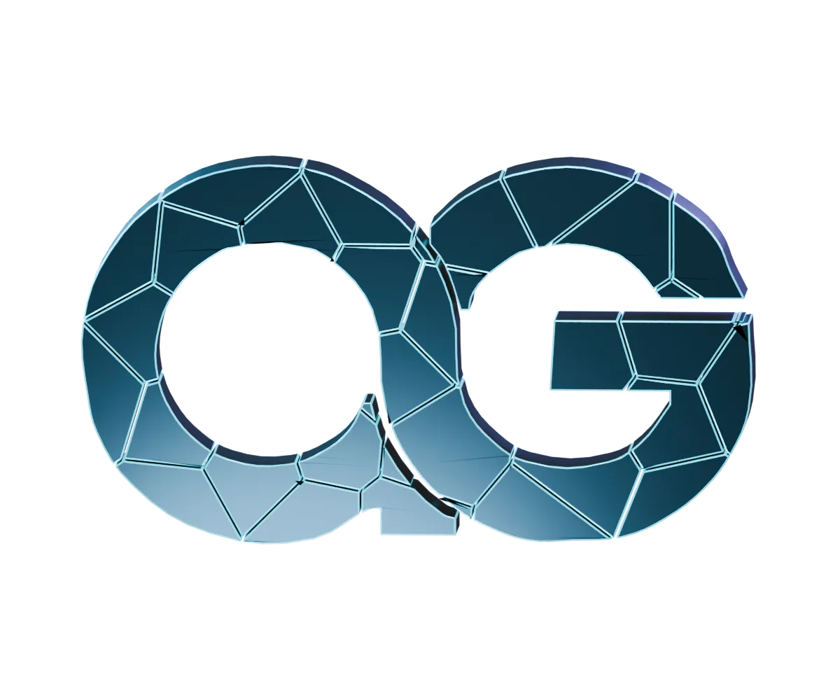 The Airglow monogram sculpted in titanium with glowing cyan seams
